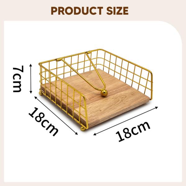 ナプキンホルダー 装飾フラットナプキンディスペンサー ホテル テーブルトップ レストラン ゴールド