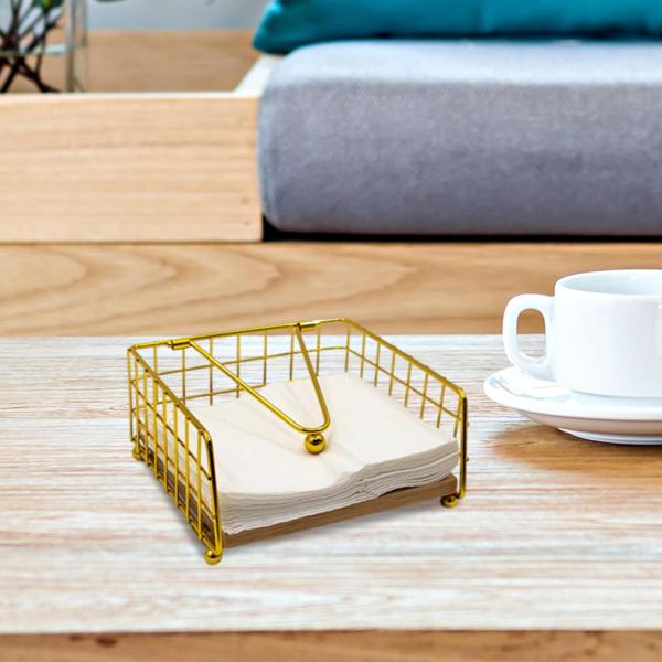 ナプキンホルダー 装飾フラットナプキンディスペンサー ホテル テーブルトップ レストラン ゴールド