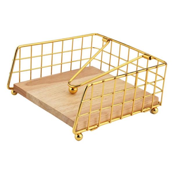 ナプキンホルダー 装飾フラットナプキンディスペンサー ホテル テーブルトップ レストラン ゴールド