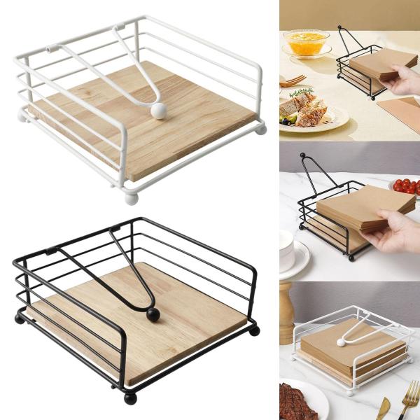 テーブル用ナプキンホルダー フラットナプキンディスペンサー キッチン パーティー ダイニングテーブル用 ホワイト