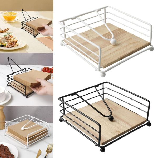 テーブル用ナプキンホルダー フラットナプキンディスペンサー キッチン パーティー ダイニングテーブル用 ホワイト