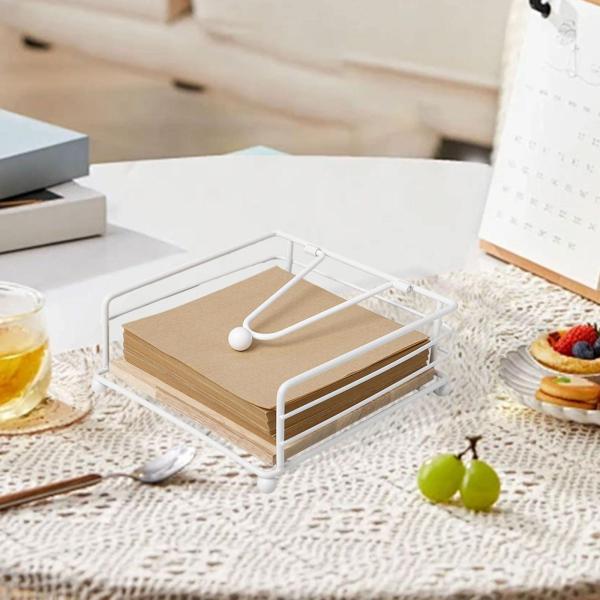 テーブル用ナプキンホルダー フラットナプキンディスペンサー キッチン パーティー ダイニングテーブル用 ホワイト