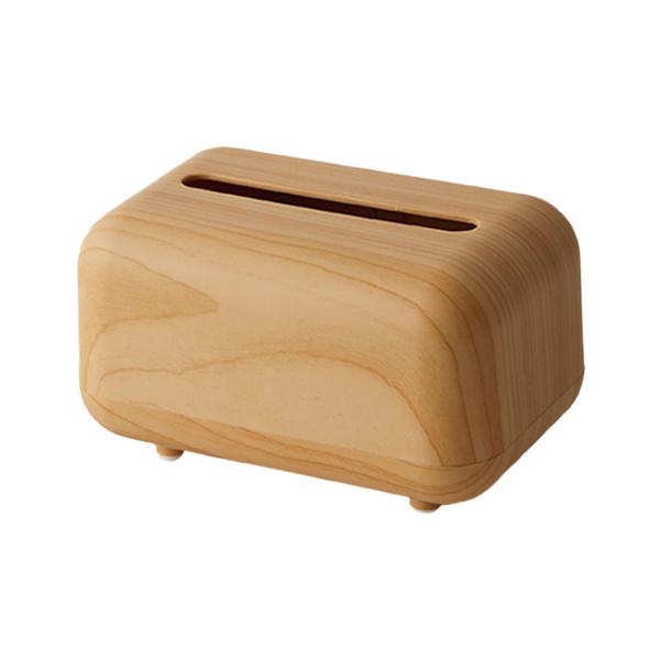 ティッシュボックスホルダー トイレットペーパーホルダー ナプキンディスペンサー 木目調ティッシュボックスカバー 家庭用、キッチン、寝室用ディスペンサー