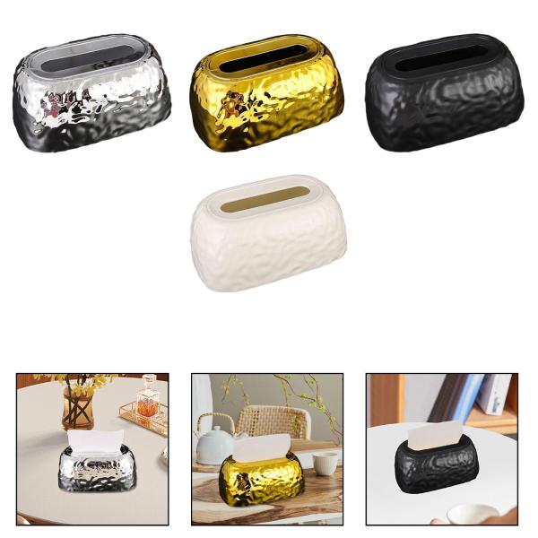 アクリル製ティッシュボックスホルダー リビングルーム装飾 寝室 ホテル ファームハウス シルバー