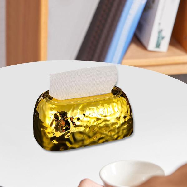 アクリル製ティッシュボックスホルダー リビングルーム装飾 寝室 ホテル ファームハウス ゴールド