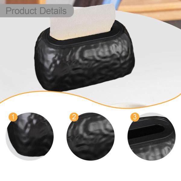 アクリル製ティッシュボックスホルダー リビングルーム装飾 寝室 ホテル ファームハウス ブラック