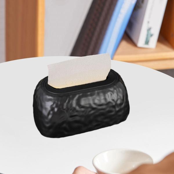 アクリル製ティッシュボックスホルダー リビングルーム装飾 寝室 ホテル ファームハウス ブラック