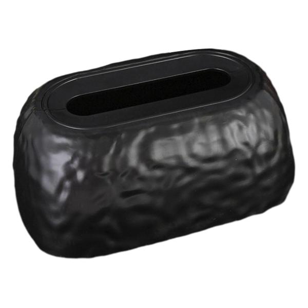 アクリル製ティッシュボックスホルダー リビングルーム装飾 寝室 ホテル ファームハウス ブラック