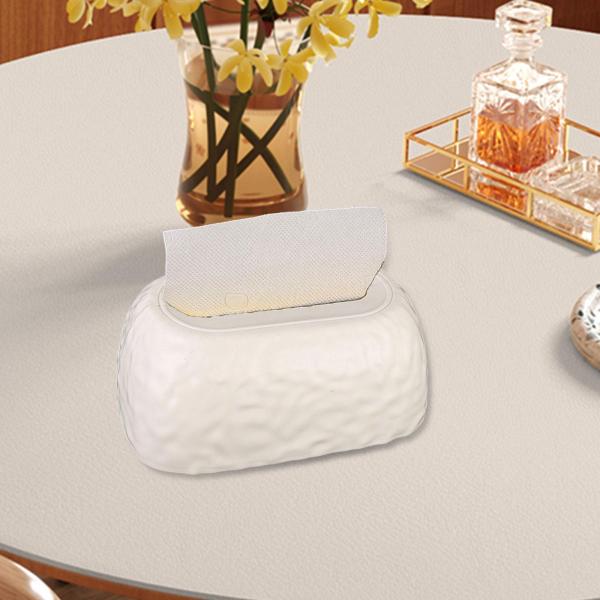 アクリル製ティッシュボックスホルダー リビングルーム装飾 寝室 ホテル ファームハウス ホワイト