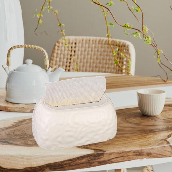 アクリル製ティッシュボックスホルダー リビングルーム装飾 寝室 ホテル ファームハウス ホワイト