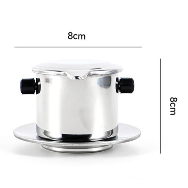 ベトナムコーヒーフィルター 再利用可能 200ml 軽量 ポータブル ステンレススチール コーヒーポット ドリップカップ バー カフェ キャンプ用