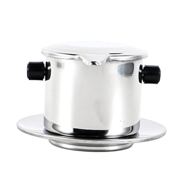 ベトナムコーヒーフィルター 再利用可能 200ml 軽量 ポータブル ステンレススチール コーヒーポット ドリップカップ バー カフェ キャンプ用