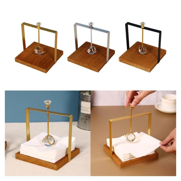 テーブル用ナプキンホルダー エレガントなオーガナイザートレイ バー パーティー キッチンカウンター用 ゴールド