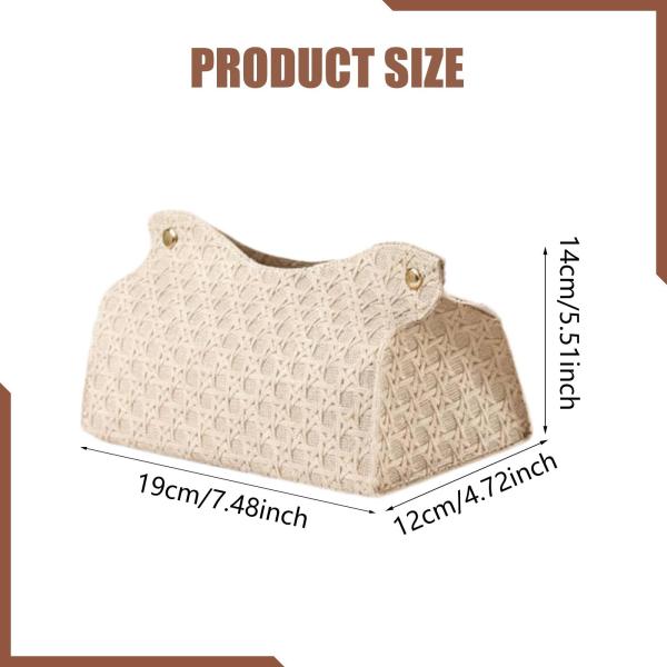 ティッシュボックスカバー 卓上装飾 長方形 家庭用 ベッドサイド レストラン用 グレー ブラウン