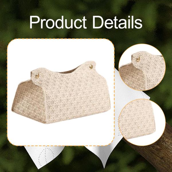 ティッシュボックスカバー 卓上装飾 長方形 家庭用 ベッドサイド レストラン用 グレー ブラウン