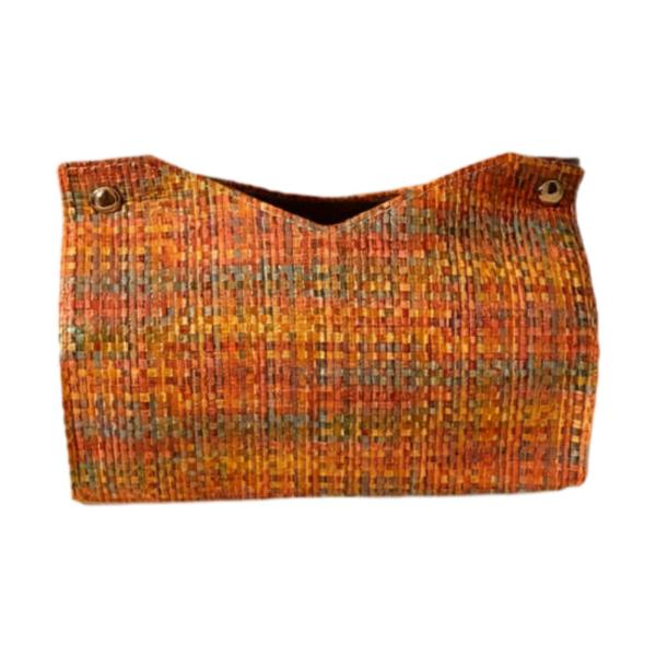 ティッシュボックスカバー 装飾 モダン ナプキンディスペンサー 寝室 ホームドレッサー用 オレンジ