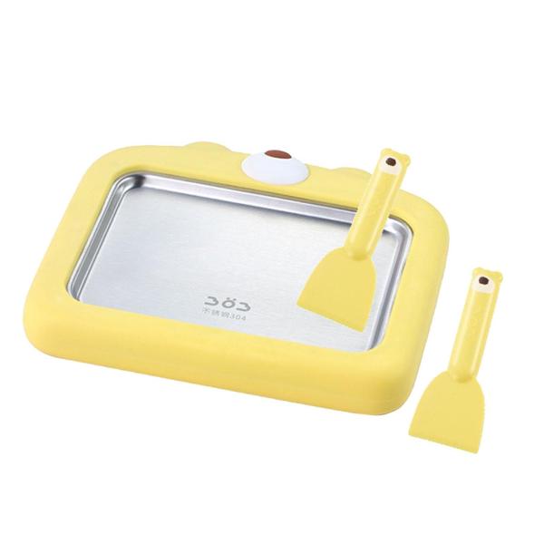 ロールアイスクリームメーカー フローズンヨーグルトロールトレイ DIY ロールアイスクリームマシン 家庭用ソフトサーブスムージー ヨーグルトスラッシー