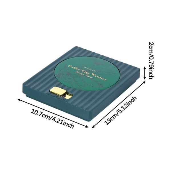 コーヒーマグウォーマーギフトコースターミルクと紅茶用家庭とオフィス用女性と男性用グリーン