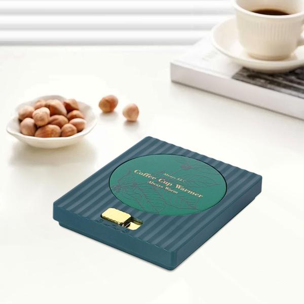 コーヒーマグウォーマーギフトコースターミルクと紅茶用家庭とオフィス用女性と男性用グリーン