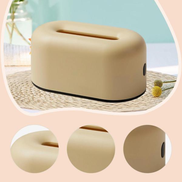 ティッシュボックスホルダー ナプキン フェイシャルティッシュホルダー レストラン オフィス デスクトップ用 クリーミーイエロー