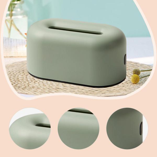 ティッシュボックスホルダー ナプキン フェイシャルティッシュホルダー レストラン オフィス デスクトップ用 グリーン