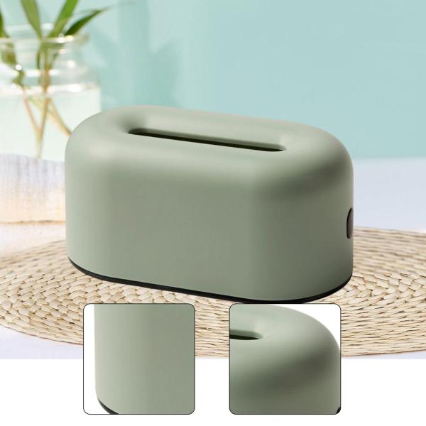 ティッシュボックスホルダー ナプキン フェイシャルティッシュホルダー レストラン オフィス デスクトップ用 グリーン