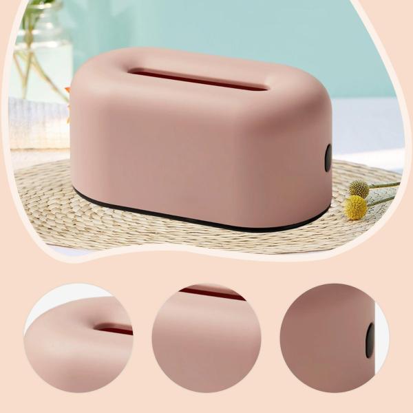 ティッシュボックスホルダー ナプキン ティッシュホルダー レストラン オフィス デスクトップ用 ピンク