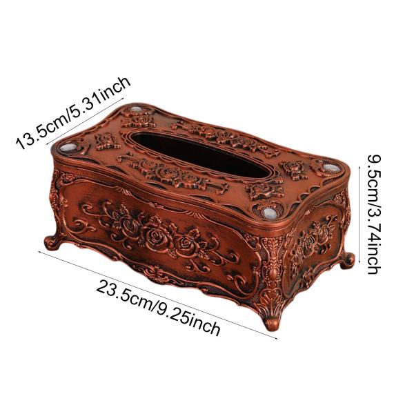 ティッシュボックスカバー デスクティッシュホルダー ペーパーボックス 寝室 トイレ ナイトスタンド レッドブラウン