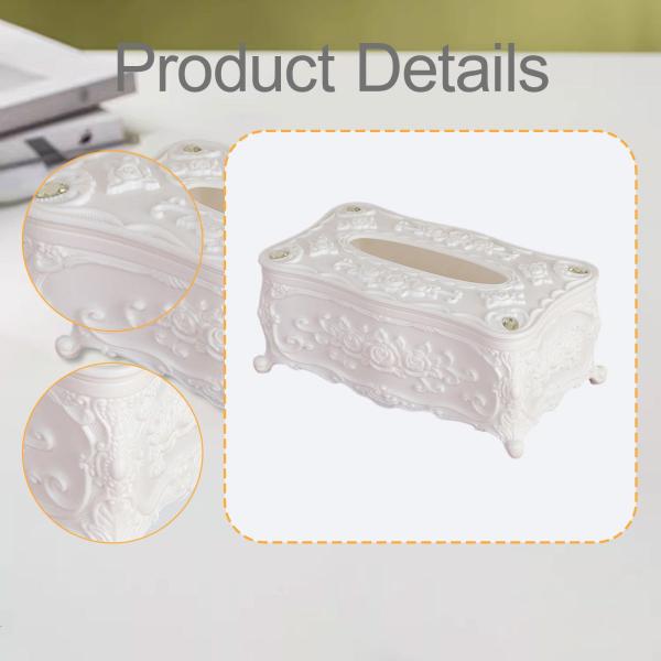 ティッシュボックスカバー デスクティッシュホルダー ペーパーボックス 寝室 トイレ ナイトスタンド ホワイト