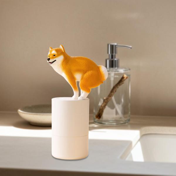 柴犬 自動ソープディスペンサー 液体洗剤 防水 細かい泡 自動で出 300ml 液体ソープポンプ タッチレス 省スペース ハンドウォッシュマシン 爆買