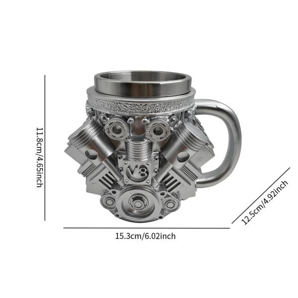 エンジンコーヒーマグ ユニークな耐熱ドリンクカップ キッチン フェスティバル ホテル V8 L