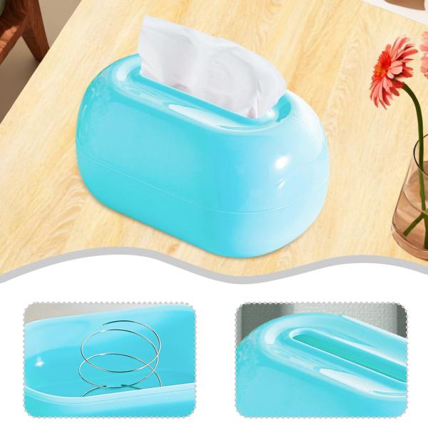 ティッシュケース フェイシャルティッシュホルダー ペーパーボックス リビングルーム オフィス用 ブルー