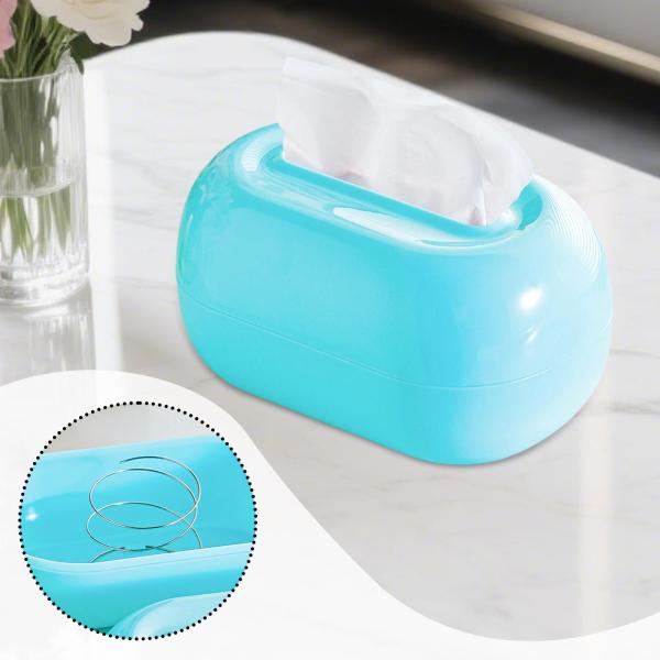 ティッシュケース フェイシャルティッシュホルダー ペーパーボックス リビングルーム オフィス用 ブルー