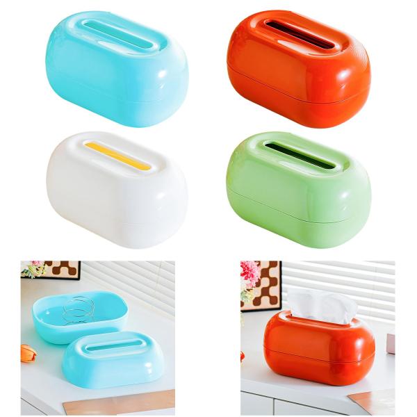 ティッシュケース フェイシャルティッシュホルダー ペーパーボックス リビングルーム オフィス用 ブルー