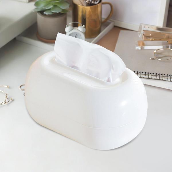ティッシュケース ティッシュホルダー ペーパーボックス リビング オフィス用 ホワイト