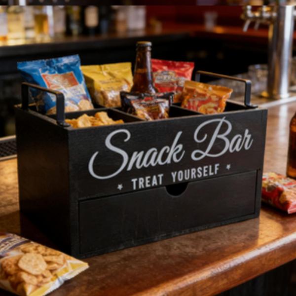 カウンタートップスナックオーガナイザー、仕切り付きティーバッグステーション、省スペースコーヒーバーオーガナイザー、ホテルキャビネット用スナックボックス