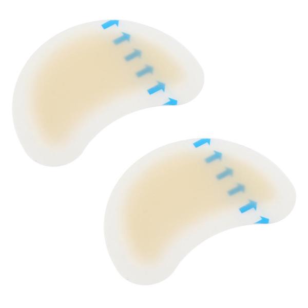 1対のスポンジヒールグリップバックライナーシューインソールパッド足のケアプロテクターベージュ4.2x6.2cm