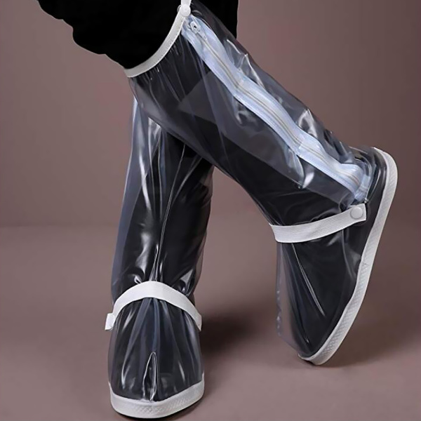 靴カバー シューズカバー レインブーツ 反射テープ付き 折りたたみ 靴保護 再使用可能 防水 雨雪｜stk-shop｜05