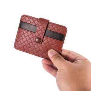 カードホルダー ウォレット ミニ財布 メンズ 本革 スナップボタン 防水 全２色