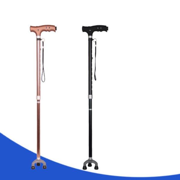 LEDの折りたたみ式杖軽量アルミニウム製スリップウォーキングエイドハンドルギフトブラック