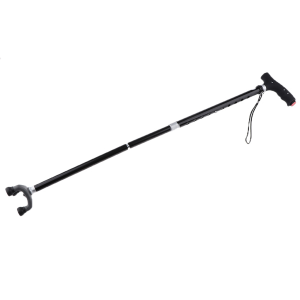 LEDの折りたたみ式杖軽量アルミニウム製スリップウォーキングエイドハンドルギフトブラック