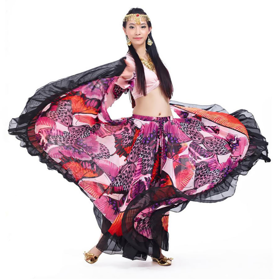 ベリーダンス25ヤードの部族のジプシーのマキシスカートのハロウィーンの踊りの衣装｜stk-shop｜03