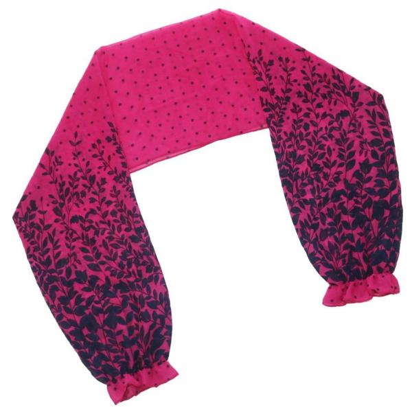 女性長袖シフォンボレロ肩をすくめるバラ赤い花