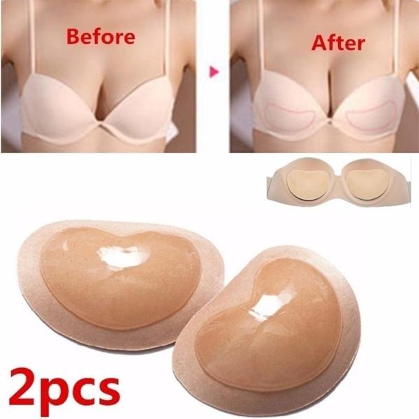 粘着性のあるシリコンブラインサートパッドが乳房エンハンサーの肌の色を押し上げます