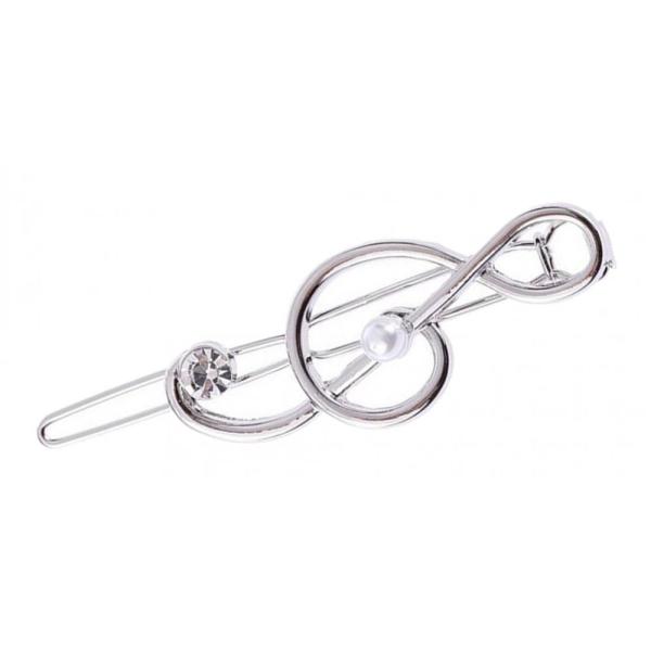 中空ヘアピンクリップノートクリスタルヘアスナップクランプレディースガールヘッドウェアシルバー