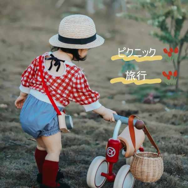 織花バスケット 籐織り 子供用のカバン収納バスケット かご 籐 エアバスケット ピクニック 籐バスケット 屋内屋外 装飾 パーティー 夏 旅行 写真 小物入れ