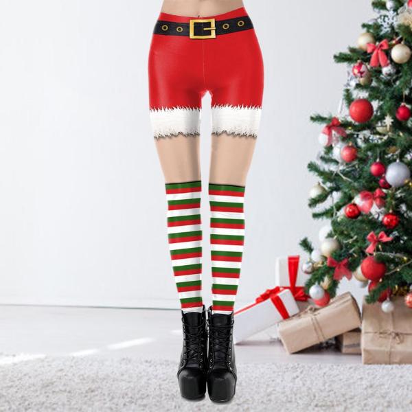 スポーツホリデーCの女性のクリスマスレギンスプリントパンツファッション