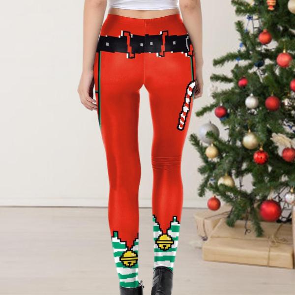 スポーツホリデーGのための女性のクリスマスレギンスプリントパンツファッション