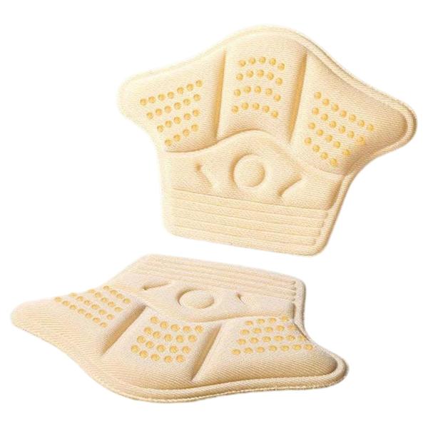 2xシューズヒールプロテクター男性用接着剤ライン女性用ドットグルーベージュシン