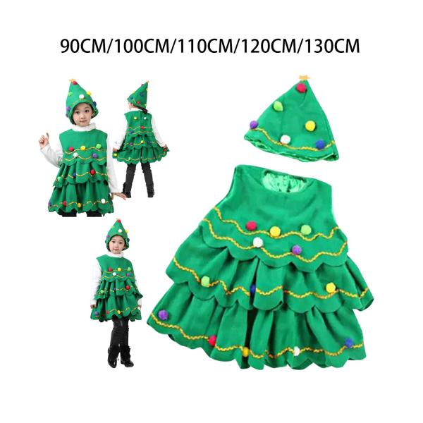 子供コスプレセットクリスマスツリー服装飾ドレスアップ写真小道具高さ90cm